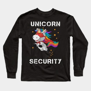 Unicorn Security Superhero Funny Gift Long Sleeve T-Shirt